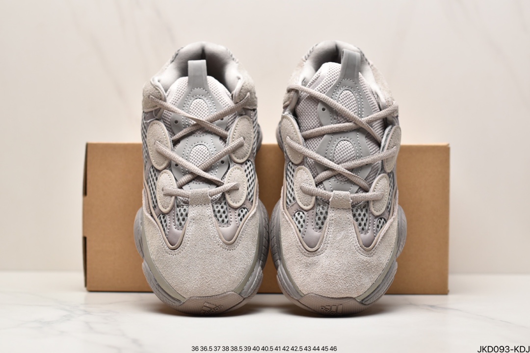 160 真爆阿迪达斯 YEEZY Desert Rat 椰子500 鞋面采用皮革GX3607