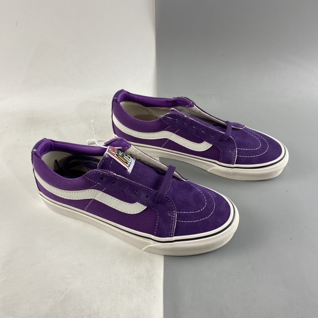 P150   Vans Sk8-Low 2022春夏新款低帮帝王紫 范斯休闲帆布鞋复古滑板鞋 VN0A4UWIAOS