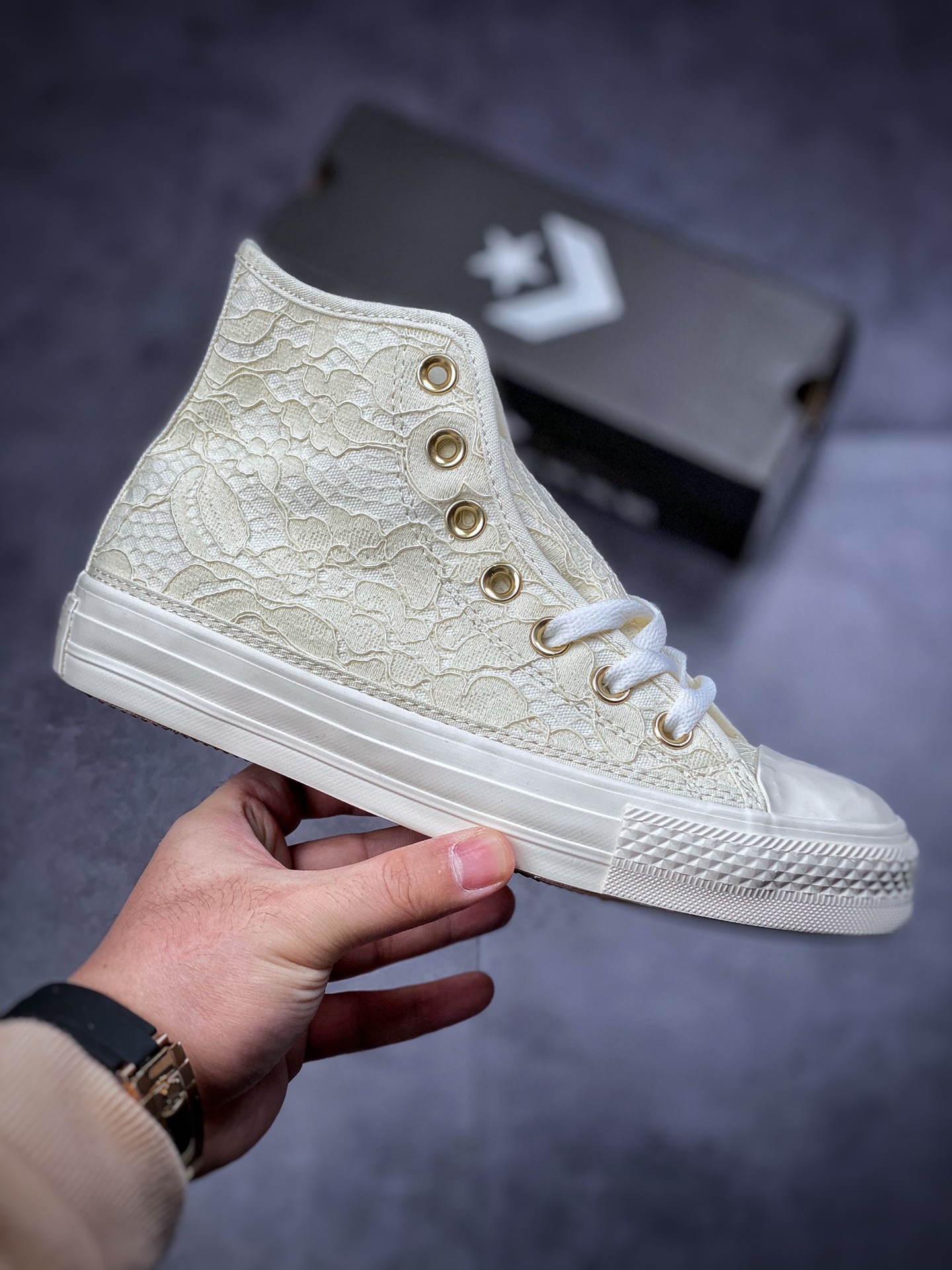 160  Converse Chuck Taylor All Star  奶白蕾丝