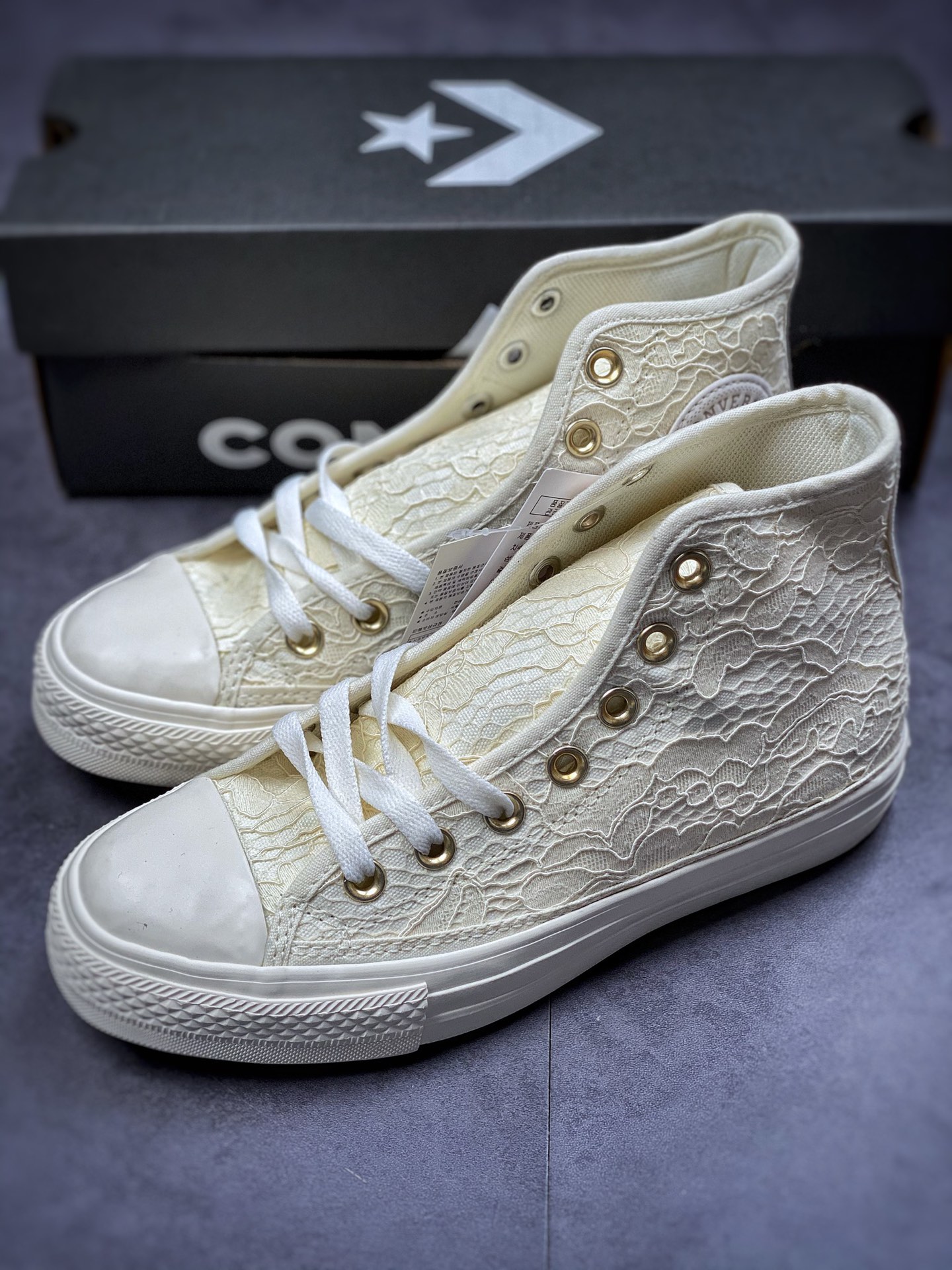 160  Converse Chuck Taylor All Star  奶白蕾丝