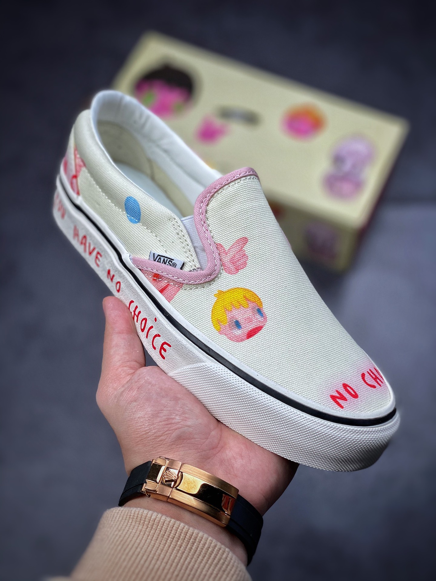 150 万斯大眼仔艺术家联名 Javier Calleja X Vans OG Authentic LX 一脚蹬懒人鞋 VN0A3JEXPU1