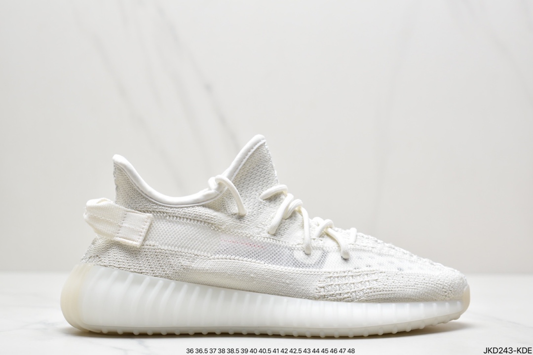 160 联乘侃爷Kanye West x Adidas Yeezy Boost 350 V2”Light” 棉花白慢跑鞋HQ6316 B371