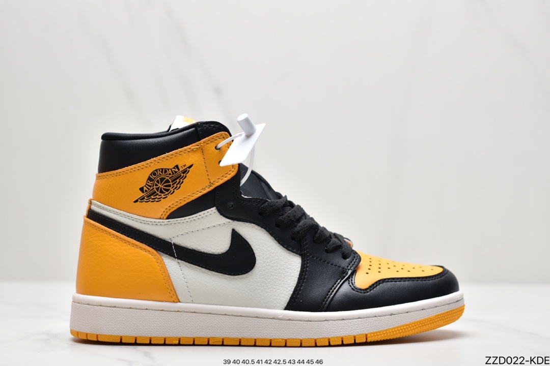 250 NK Air Jordan 1 Retro High OG”Yellow Toe”AJ1代经典篮球鞋555088-711