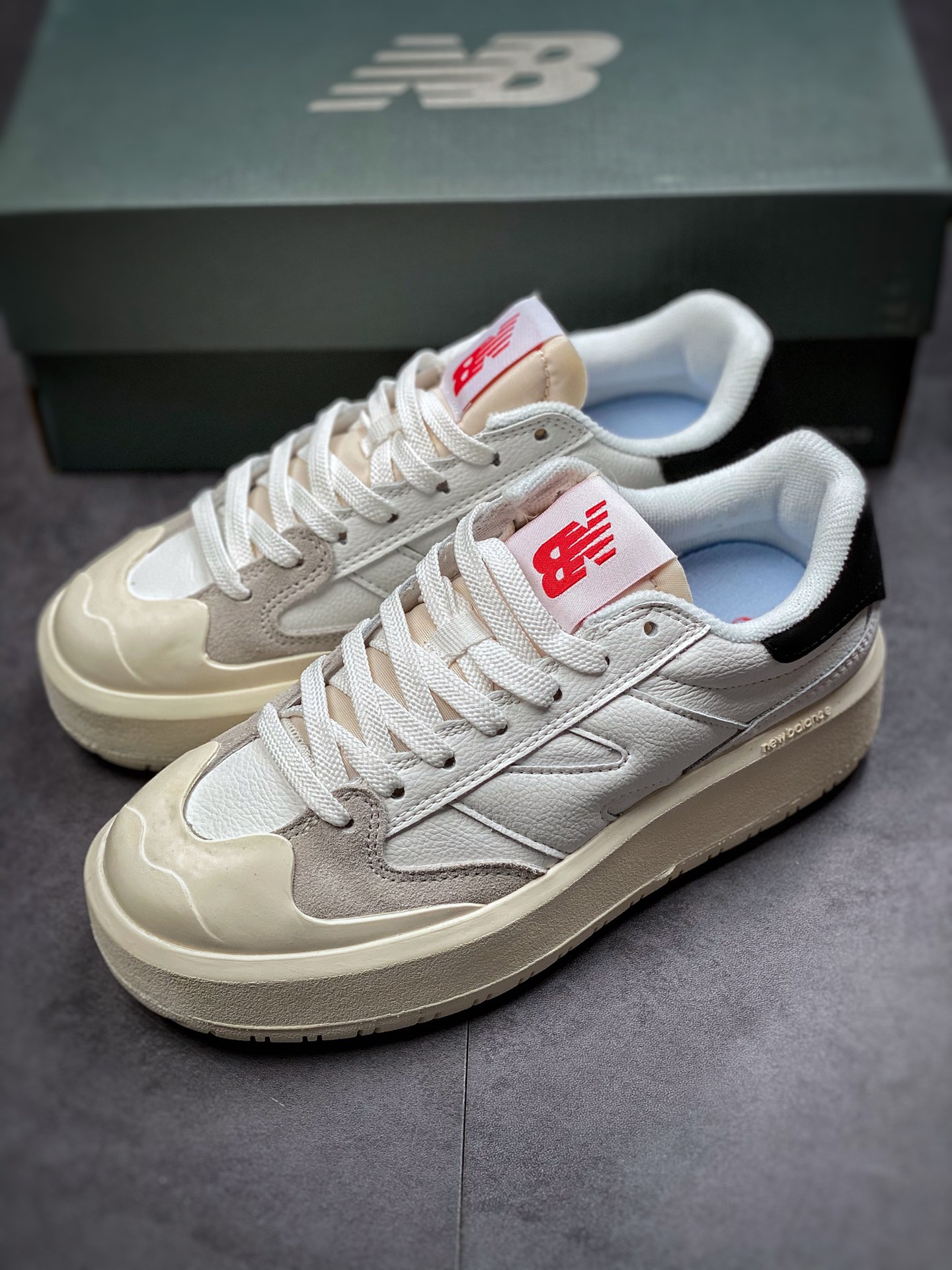 220  New Balance CT302系列 白灰黑 复古休闲增高板鞋 CT302OD