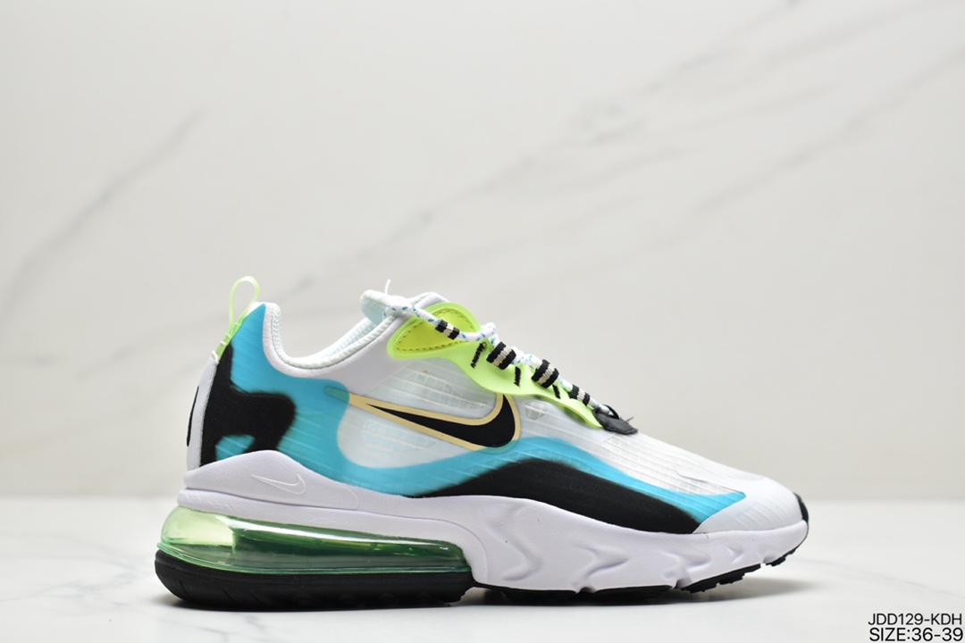 120 耐克Air Max 270 React SE 270瑞亚赛车系列后半掌气垫百搭运动慢跑鞋CJ4060-100