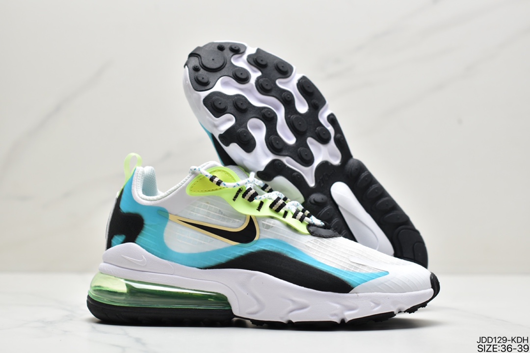 120 耐克Air Max 270 React SE 270瑞亚赛车系列后半掌气垫百搭运动慢跑鞋CJ4060-100