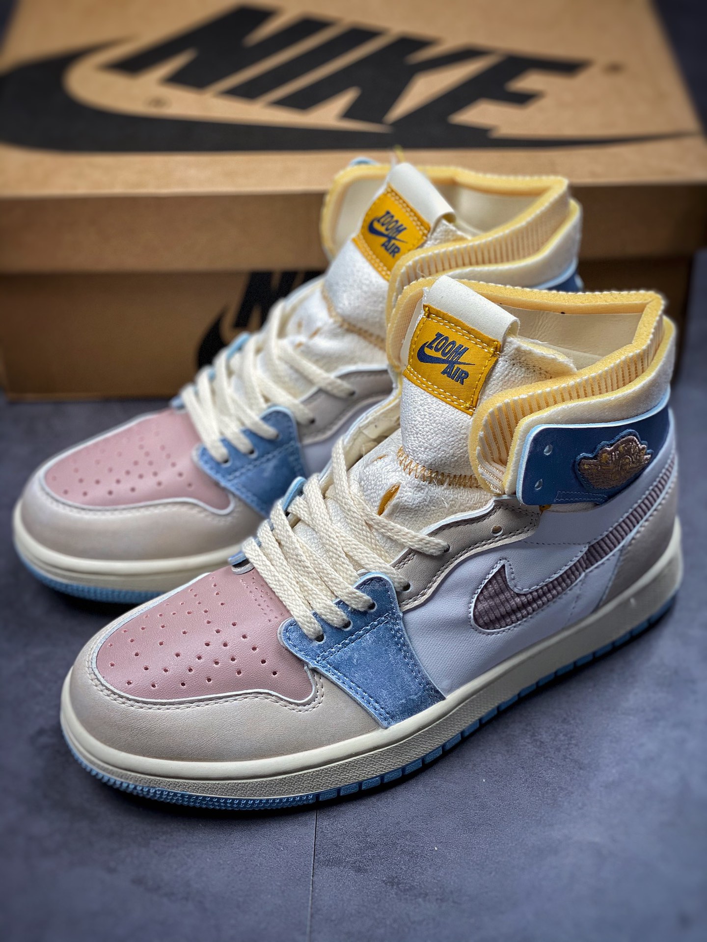 240  Nike Wmns Air Jordan 1 Zoom CMFT”Celestine Blue” AJ1乔丹一代中帮经典复古文化休闲运动篮球鞋DQ5091-041