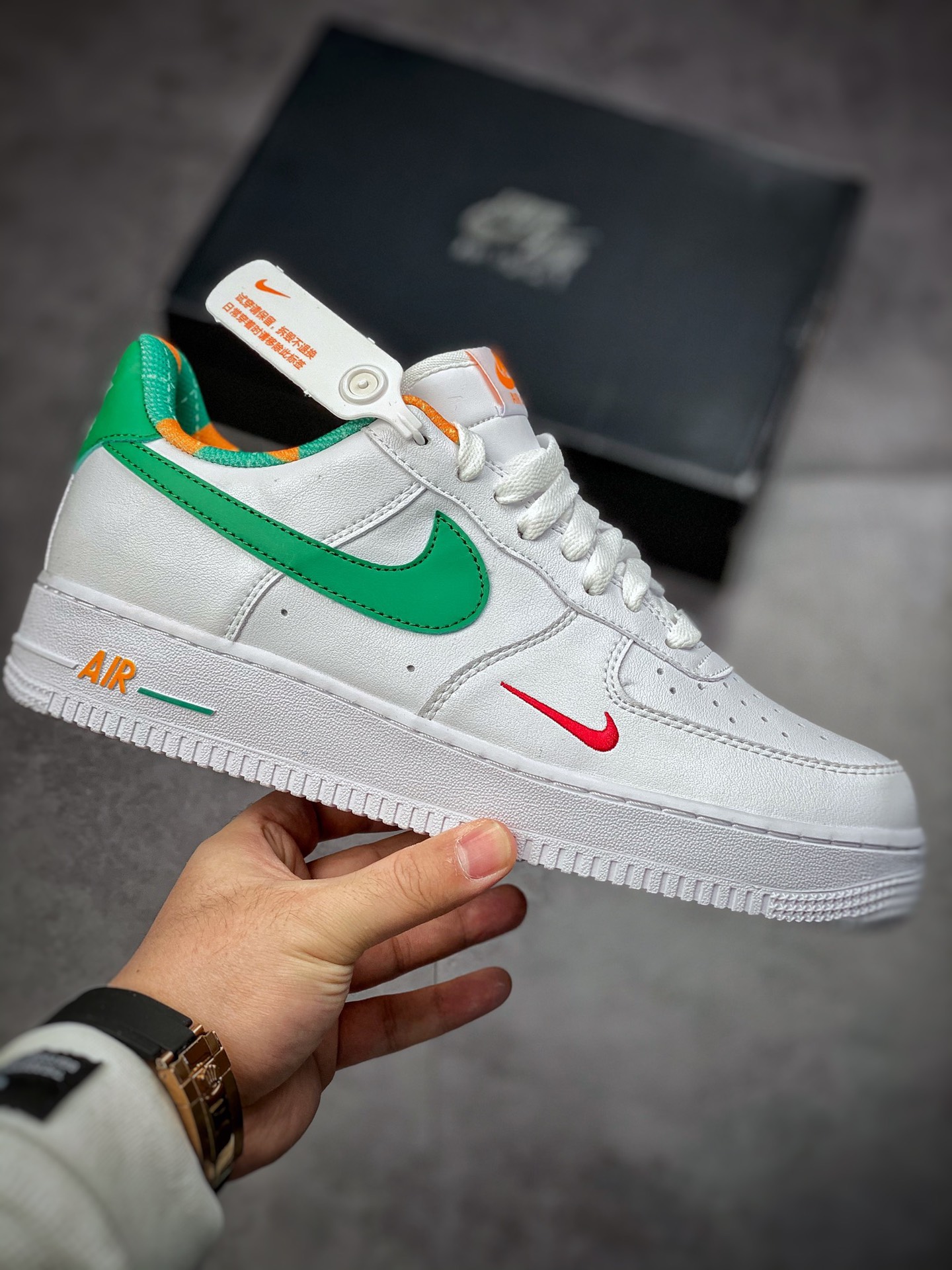 220  Nike Air Force 1 Low 07 白绿 双钩 刺绣DD8501-161