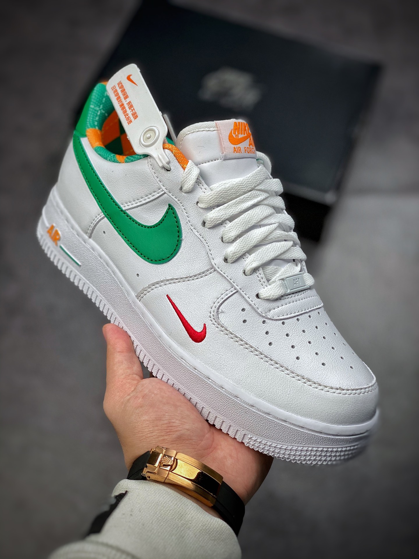 220  Nike Air Force 1 Low 07 白绿 双钩 刺绣DD8501-161