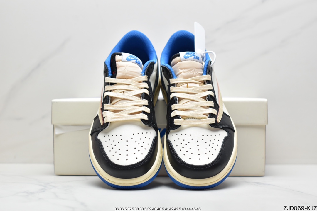 240 Travis Scott x Fragment x Air Jordan 1 Low“Military Blue” 低帮 闪电倒勾 DM7866-140