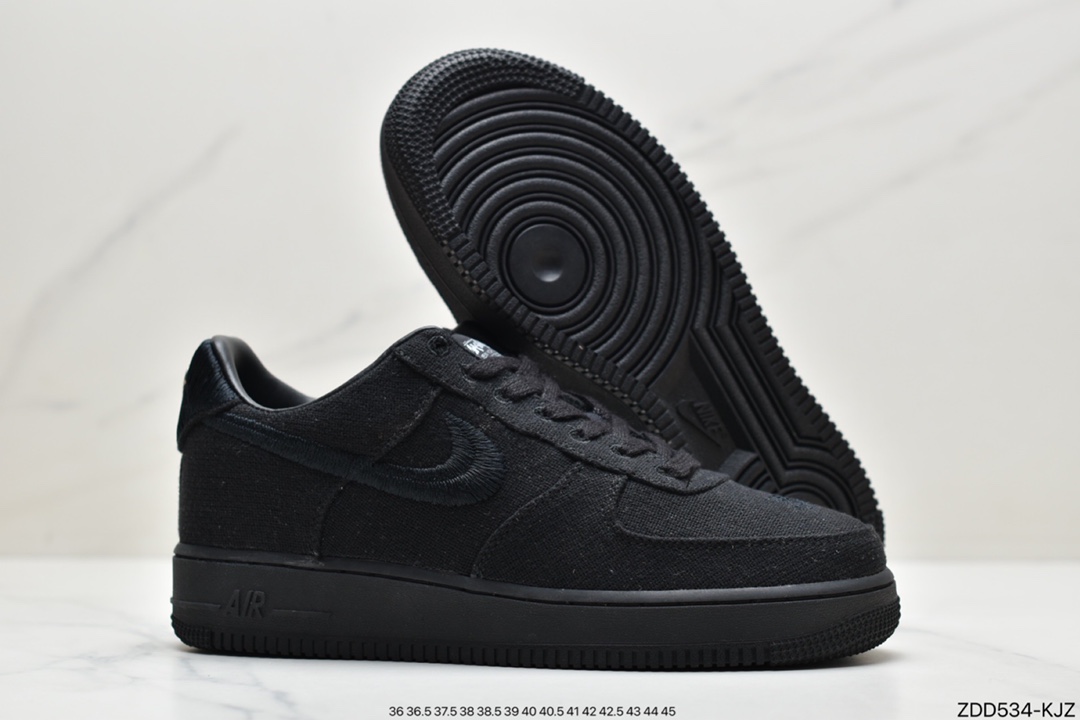 230 耐克 Stussy x Nike Air Force 1 Low”Black Cool” CZ9084