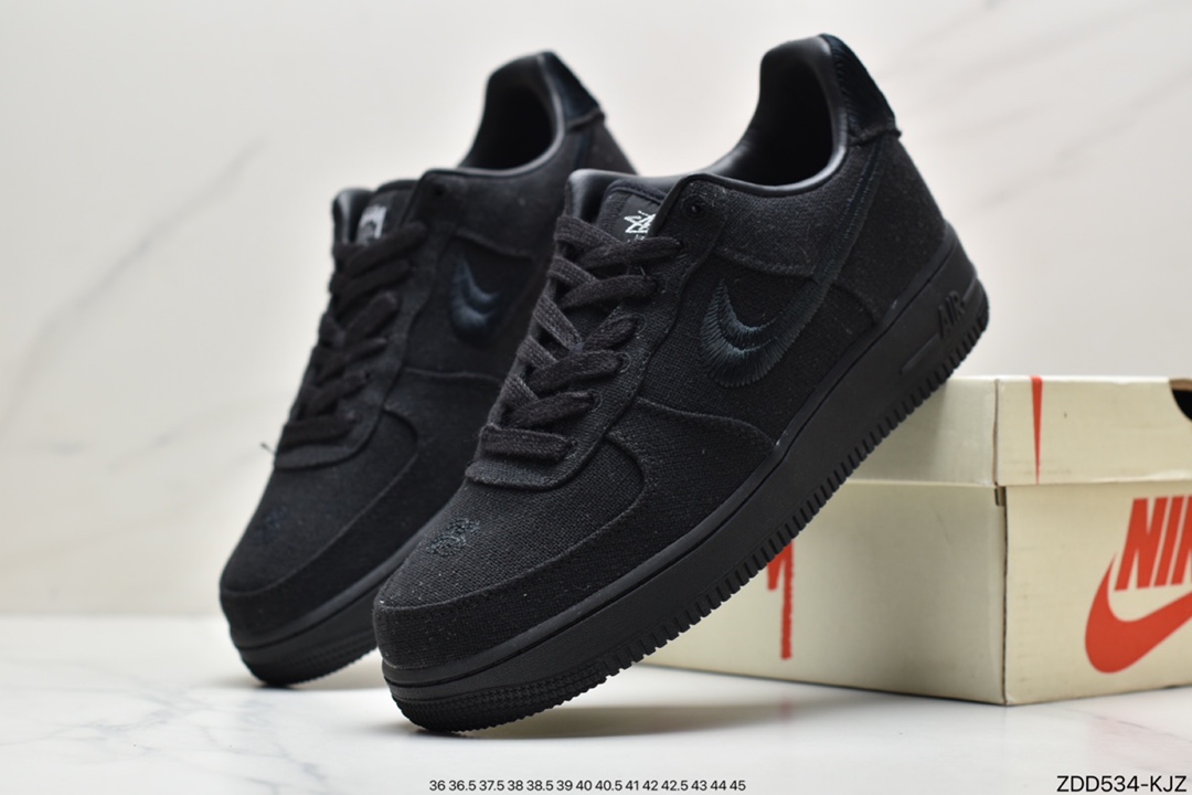 230 耐克 Stussy x Nike Air Force 1 Low”Black Cool” CZ9084