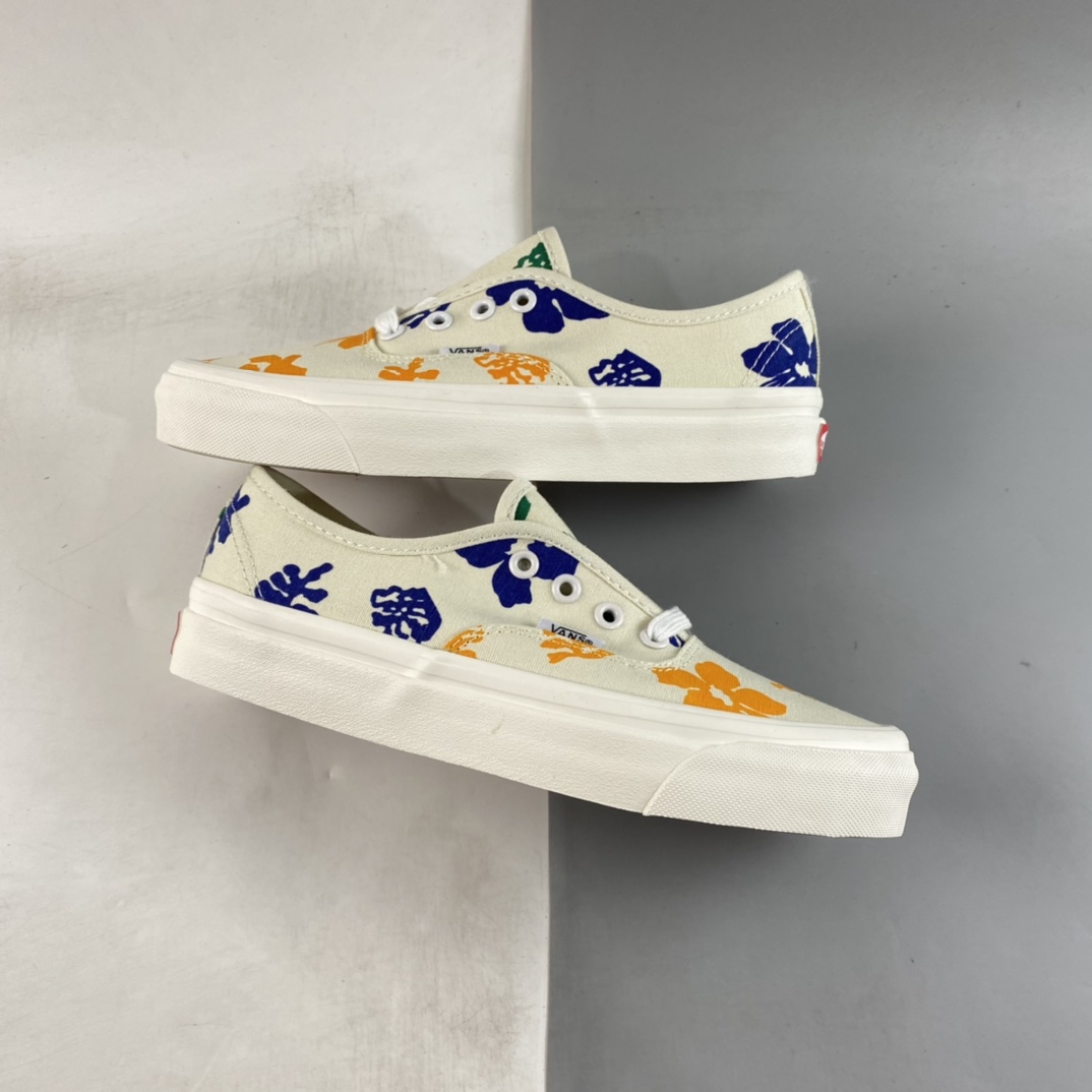 P140  Vans Authentic 范斯2022年新款时尚花卉情侣低帮休闲板鞋 VN0A4BV92BL