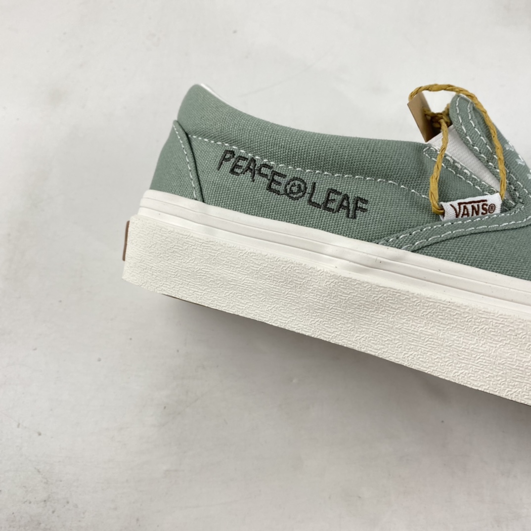 P140  Vans Slip-On 范斯官方 灰绿色趣味图案懒人套休闲板鞋 VN0A5KRDAST