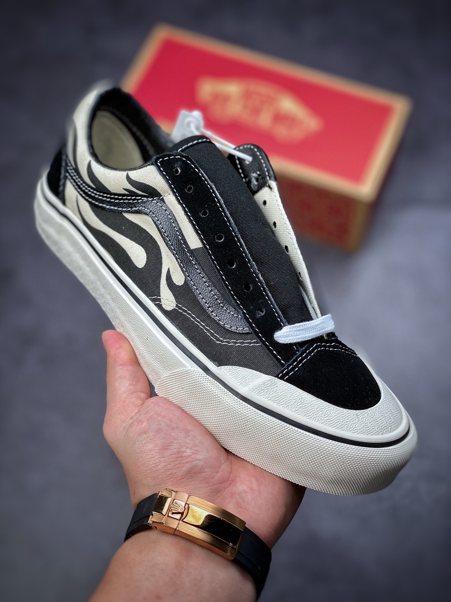 140  Vans Style 36 Cecon SF 半月包头 火焰翻盖鞋盒 重磅回归