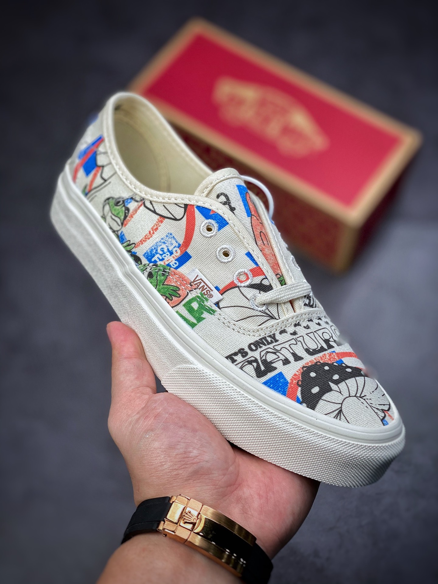 Vans Authentic 2022 Vans Environmental Series Refreshing Summer Pattern Print Low-Top Sneakers VN0A5KRDARG