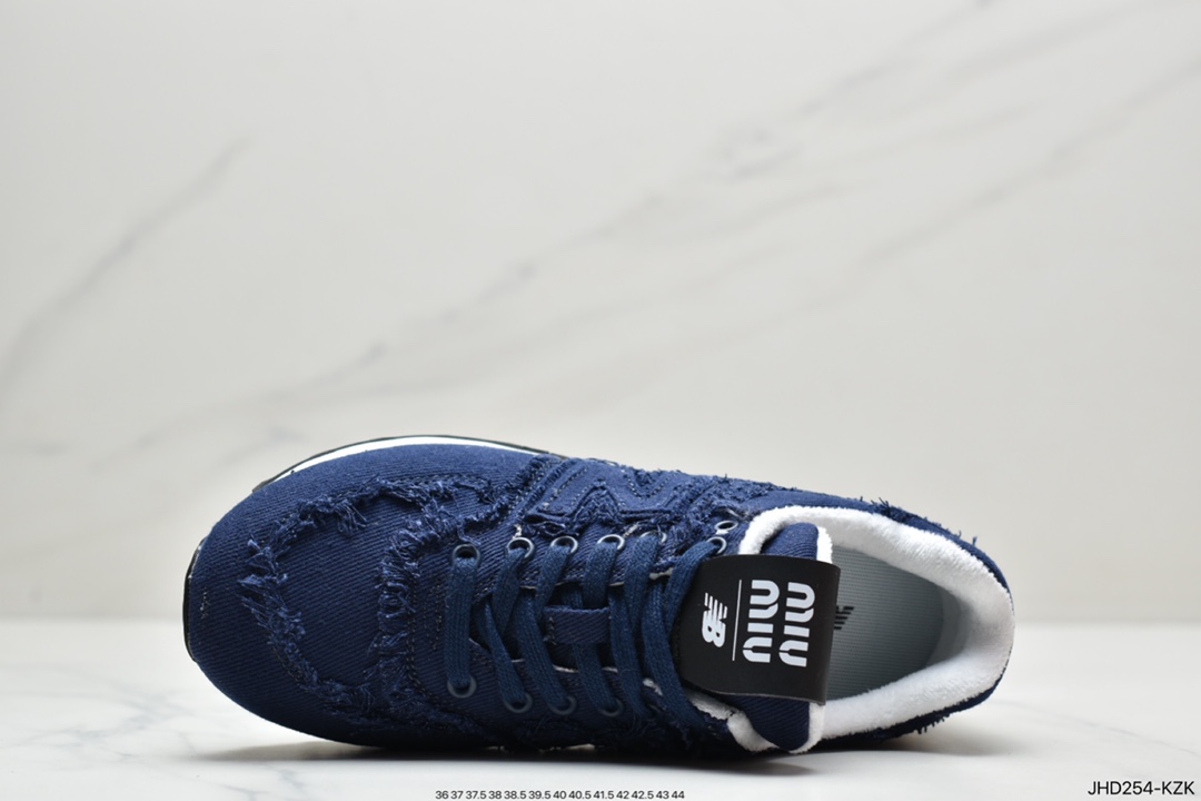 Miu Miu x New Balance NB574 Collaboration Retro Running Shoe Features a Distressed Upper