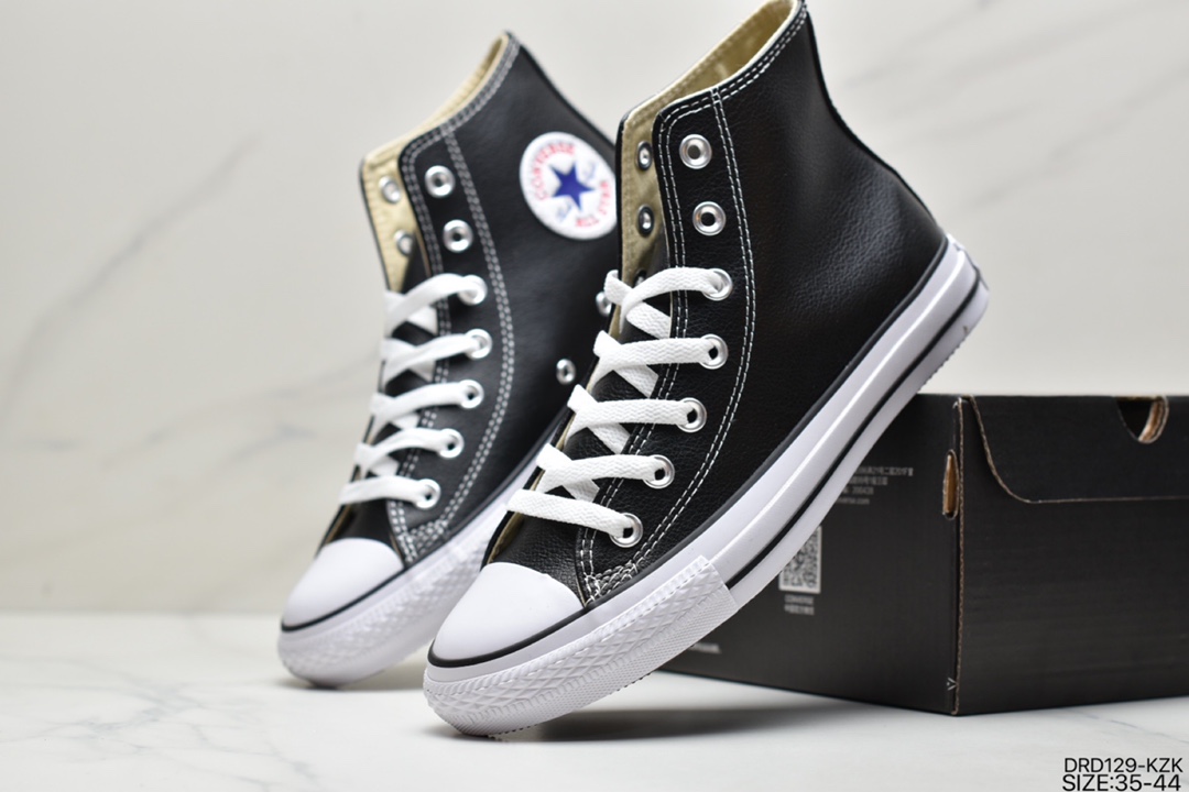 Converse Converse Chuck Taylor ST Leather Hi”Add wool ”star series classic high-top casual vulcanized sneakers