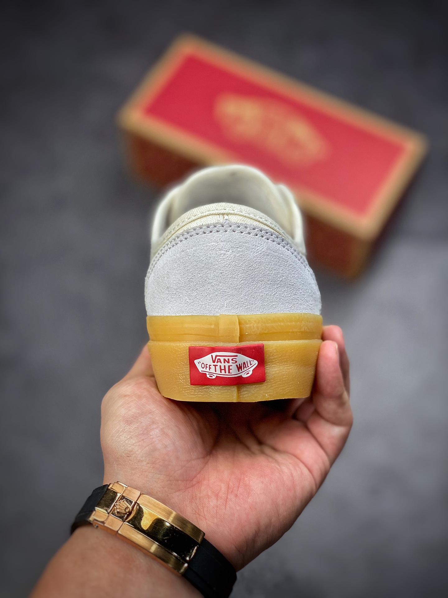 Vans Style 36 Retro Half Moon Baotou Raw Rubber Korea Limited Raw Rubber Sole with Cream Beige