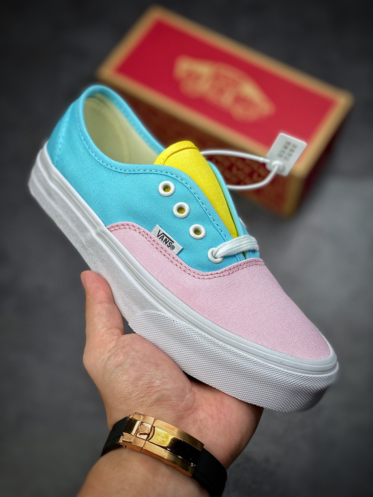 Vans Authentic Vans new milk blue taro purple color matching low-top canvas shoes VN0A4BV91RS