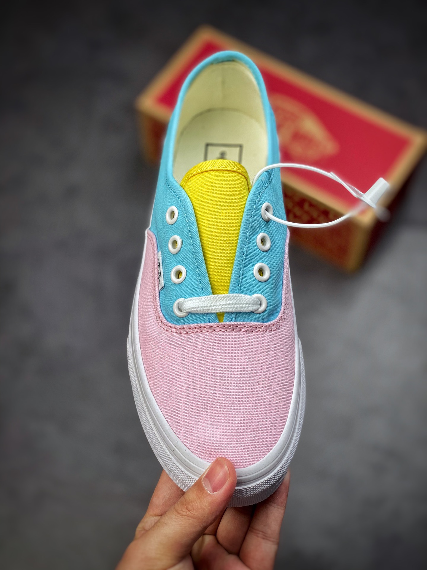 Vans Authentic Vans new milk blue taro purple color matching low-top canvas shoes VN0A4BV91RS