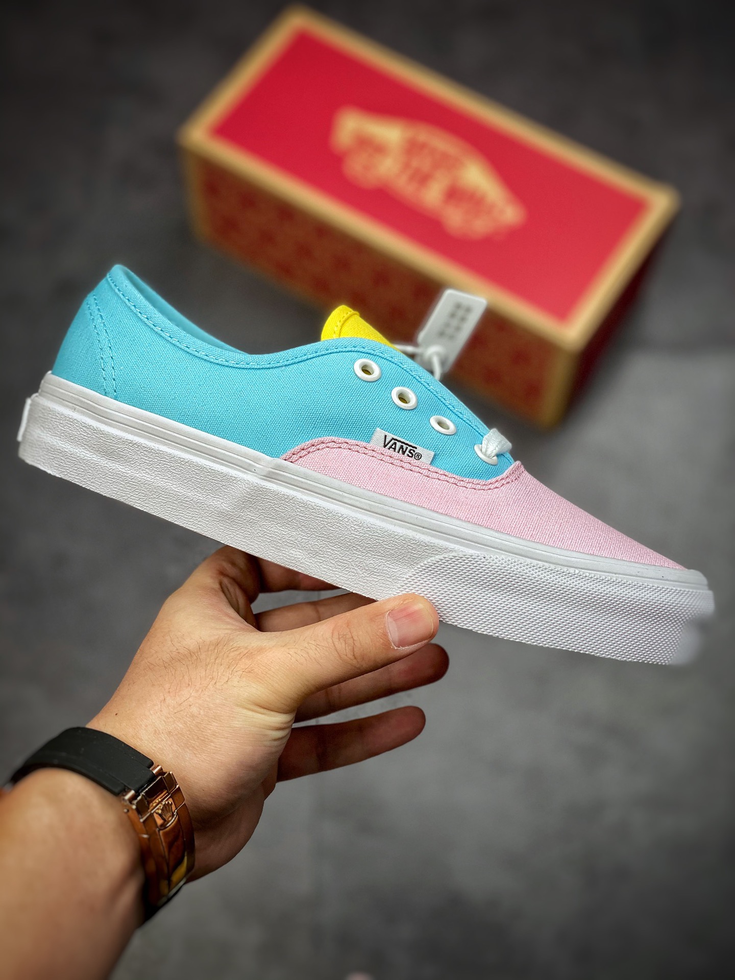 Vans Authentic Vans new milk blue taro purple color matching low-top canvas shoes VN0A4BV91RS