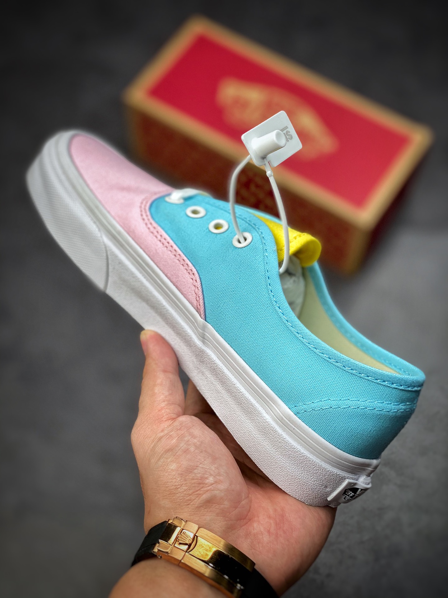 Vans Authentic Vans new milk blue taro purple color matching low-top canvas shoes VN0A4BV91RS