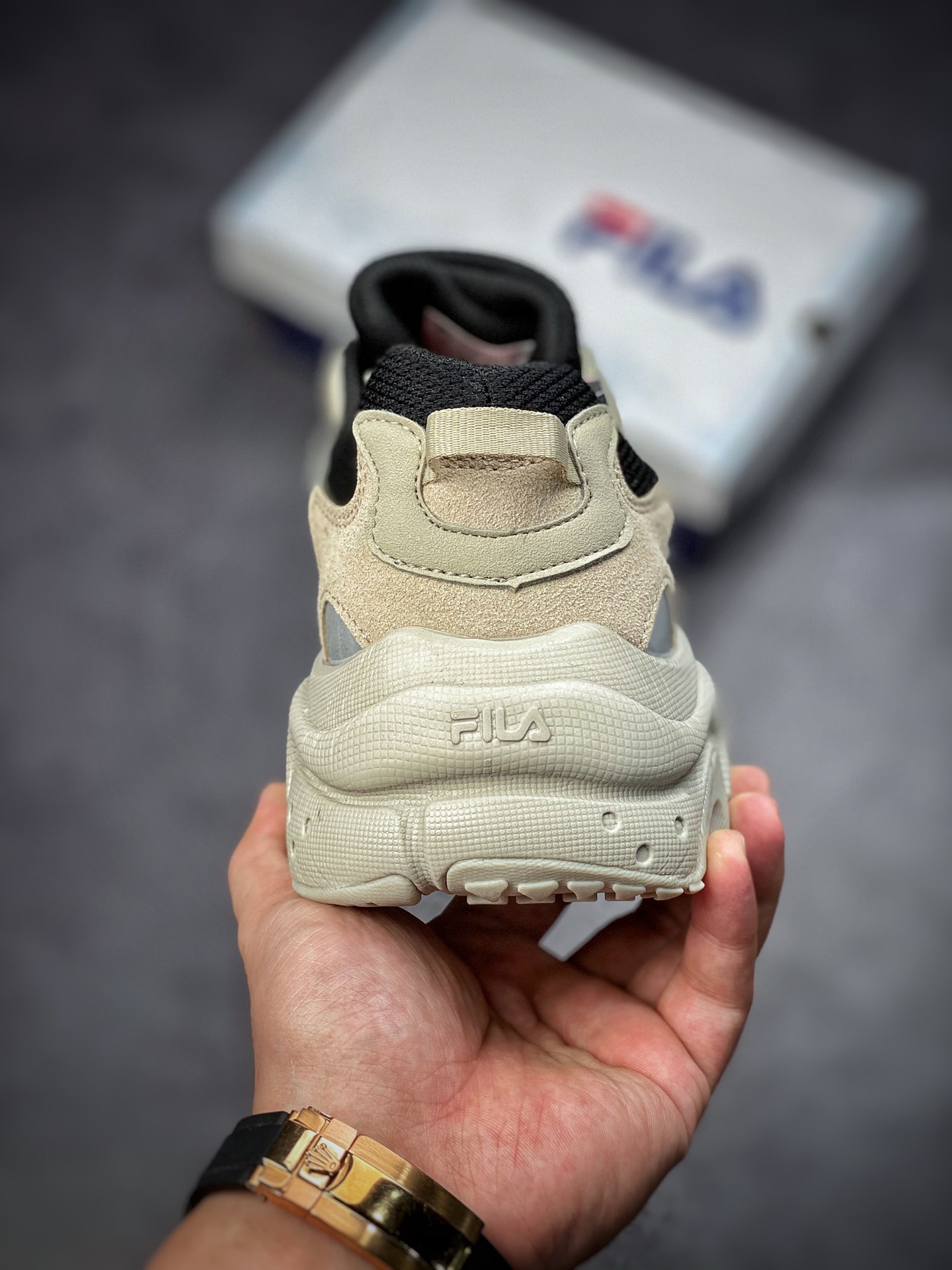 FILA FUSION Fila tide brand daddy shoes female summer hard candy shoes thick bottom daddy shoes running shoes T12M217314FTB