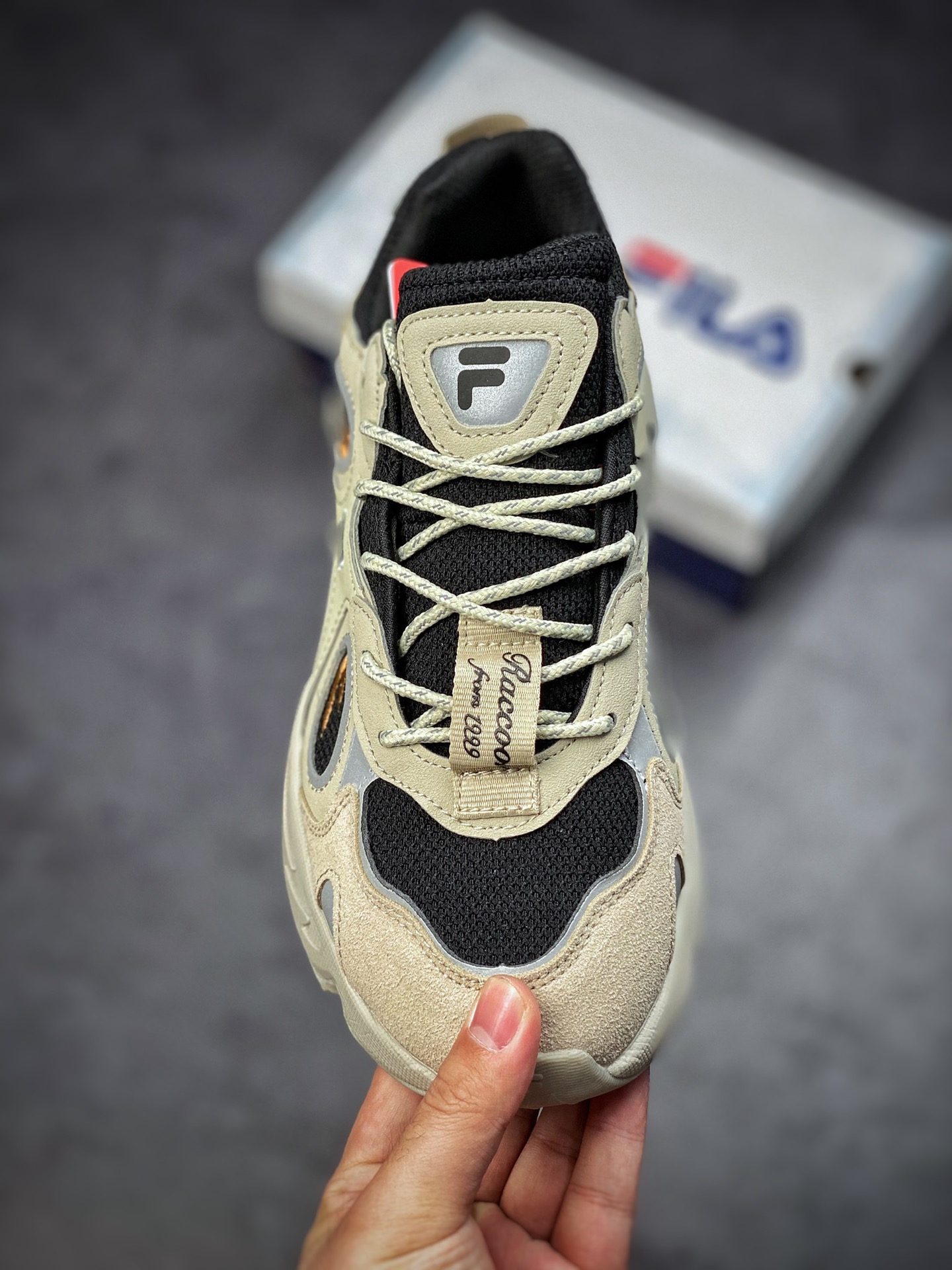 FILA FUSION Fila tide brand daddy shoes female summer hard candy shoes thick bottom daddy shoes running shoes T12M217314FTB