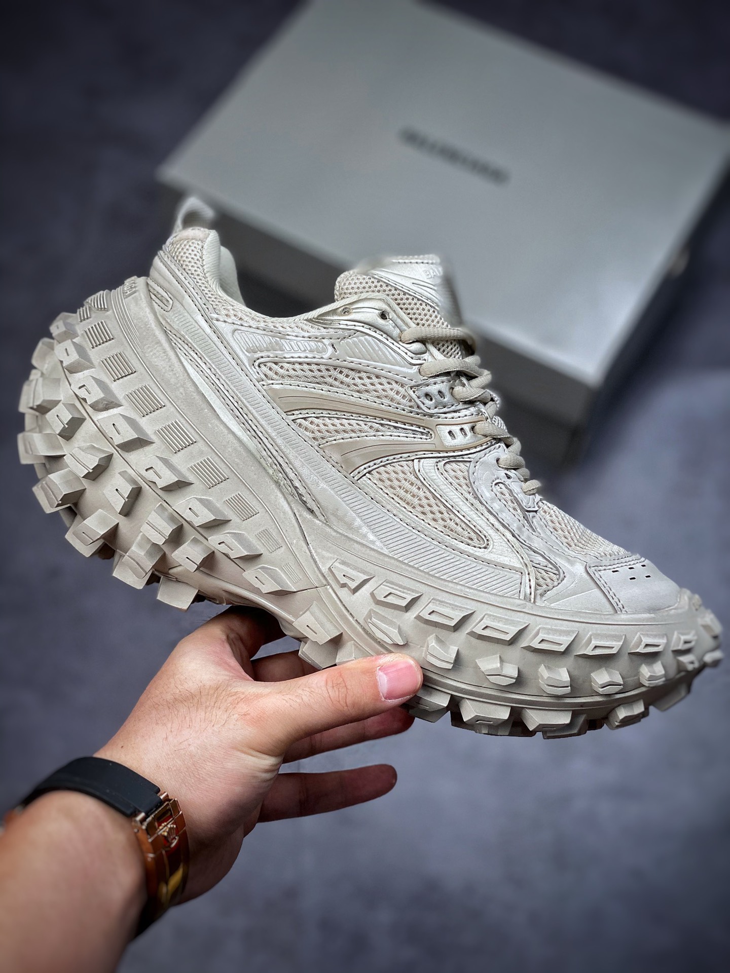 BALENCIAGA Defender Rubber Platform Sneakers Defender Series Low Top