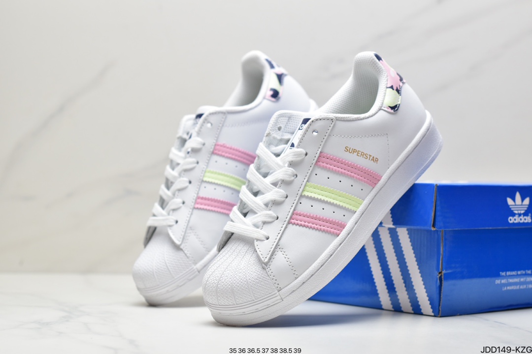 Adidas Adidas Superstar Shell Toe Soft Blue Sole Casual Sneakers