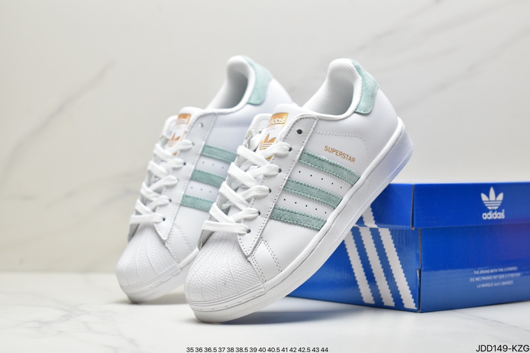 Adidas Adidas Superstar Shell Toe Soft Blue Sole Casual Sneakers