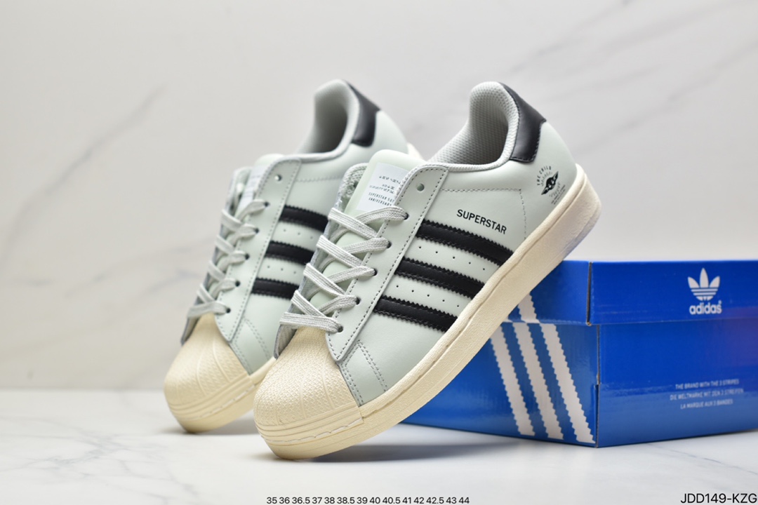 Adidas Adidas Superstar Shell Toe Soft Blue Sole Casual Sneakers