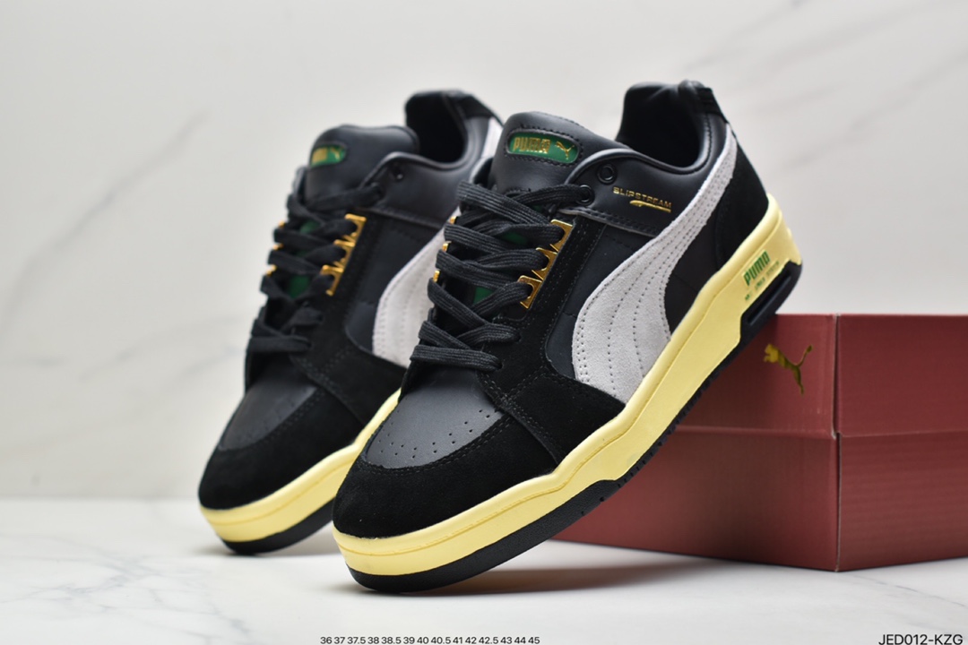 Puma Slipstream Lo Beauty casual all-match sneakers black and yellow 385784