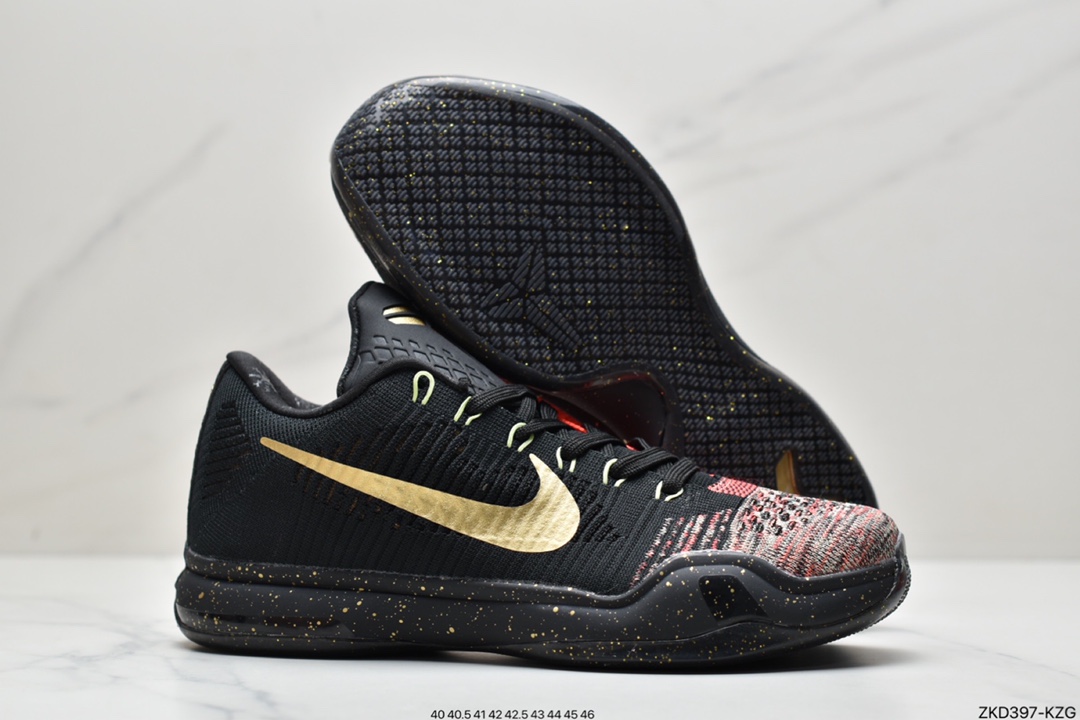 Nike ZOOM Kobe 10 EP ”AS All Star” ZK10 Kobe 10 low-top sports basketball shoes ”All Star Black Yellow Green” 742546-097