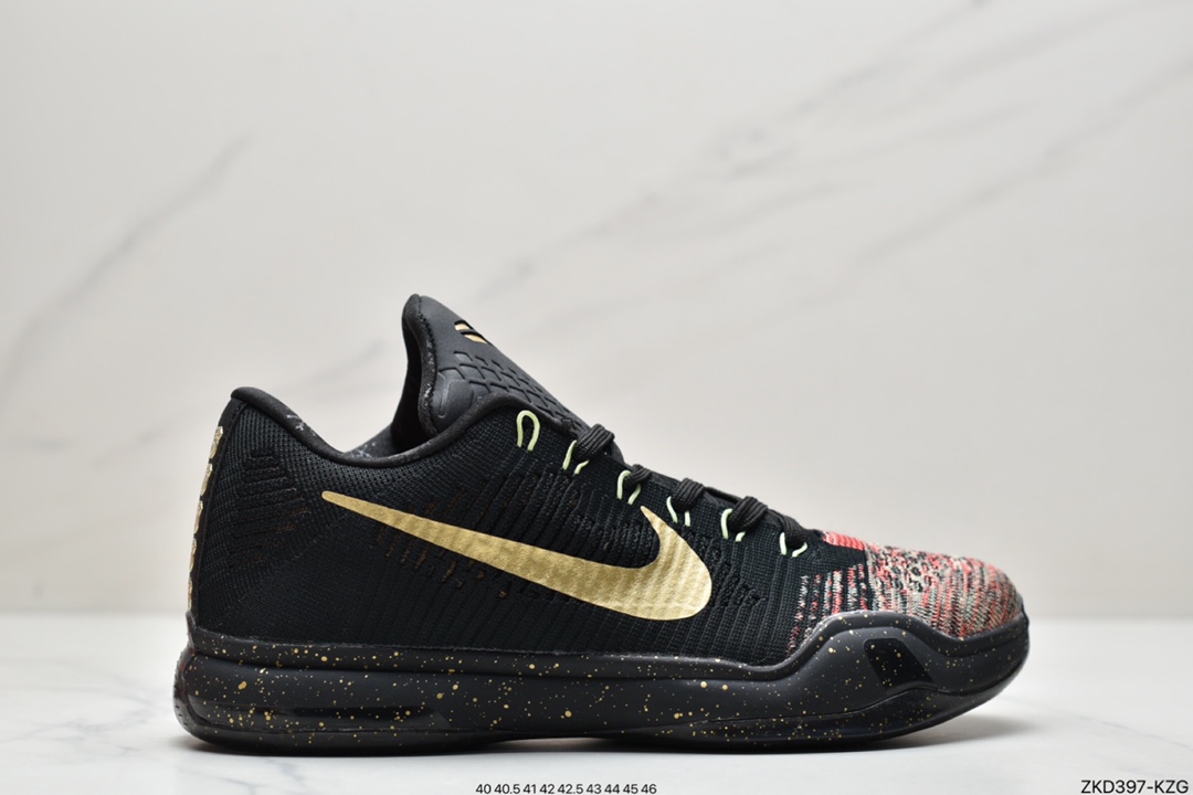 Nike ZOOM Kobe 10 EP ”AS All Star” ZK10 Kobe 10 low-top sports basketball shoes ”All Star Black Yellow Green” 742546-097