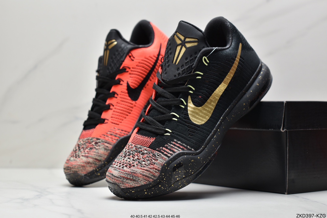 Nike ZOOM Kobe 10 EP ”AS All Star” ZK10 Kobe 10 low-top sports basketball shoes ”All Star Black Yellow Green” 742546-097