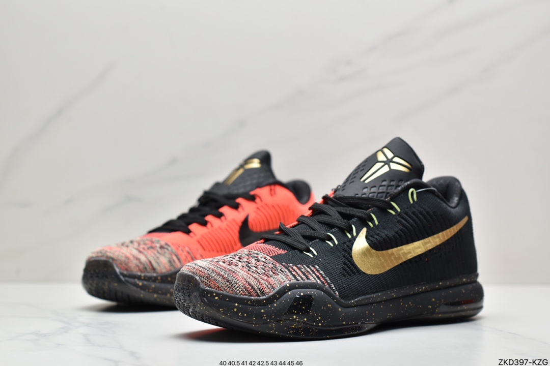 Nike ZOOM Kobe 10 EP ”AS All Star” ZK10 Kobe 10 low-top sports basketball shoes ”All Star Black Yellow Green” 742546-097