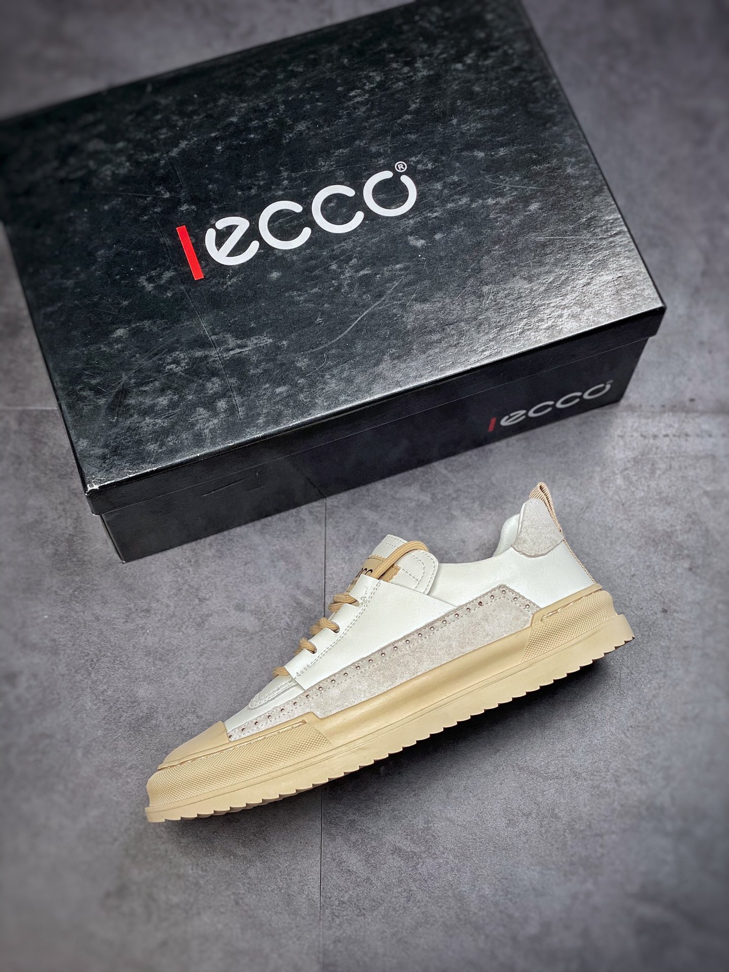 ECCO love step Huang Jingyu the same casual small leather shoes with clear texture of the first layer of calfskin