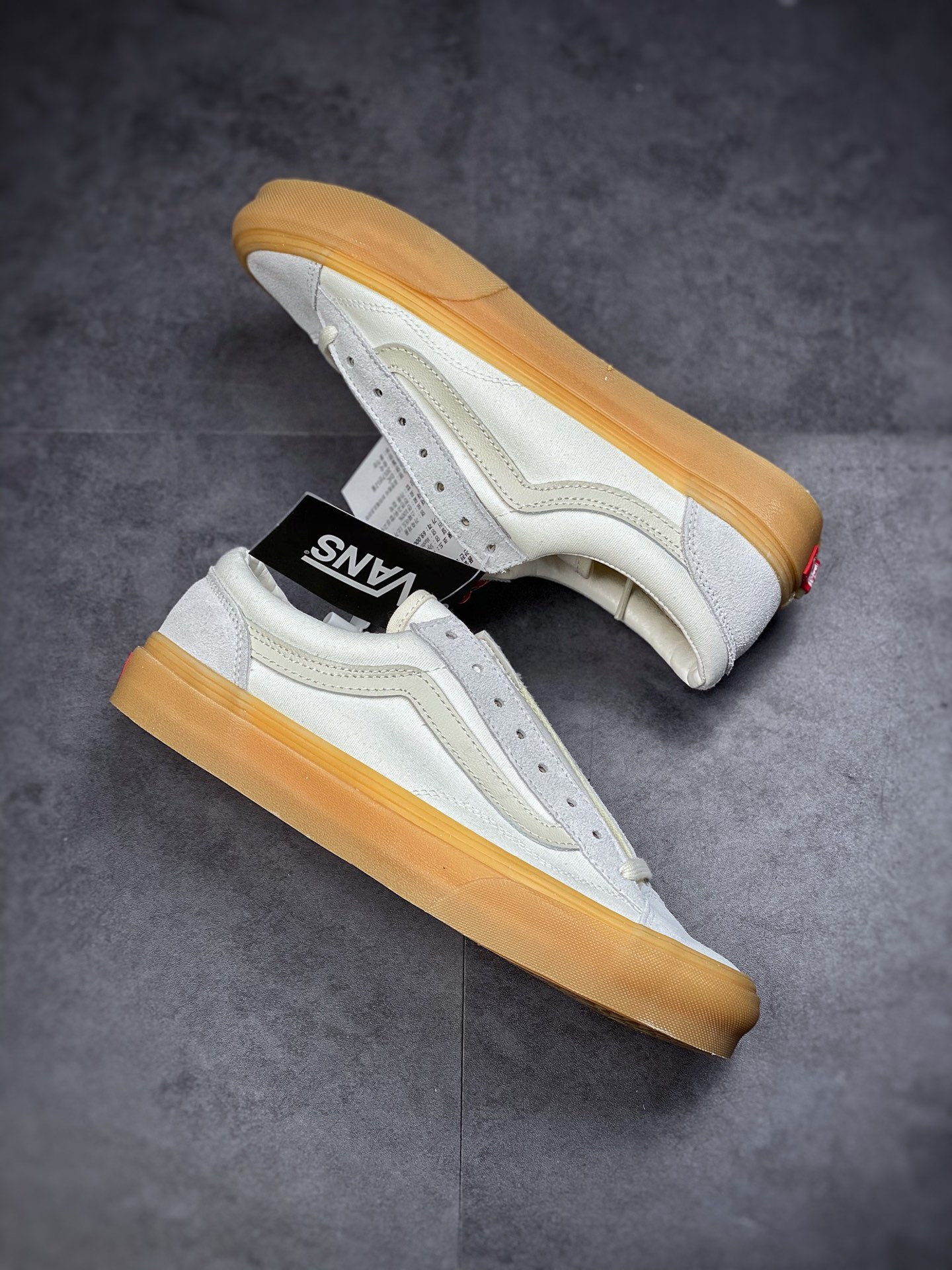 Vans Style 36 Vans 2022 Beige Raw Rubber Sole Retro Low-Top Casual Sports Board Shoes VN0A54F6A9E1