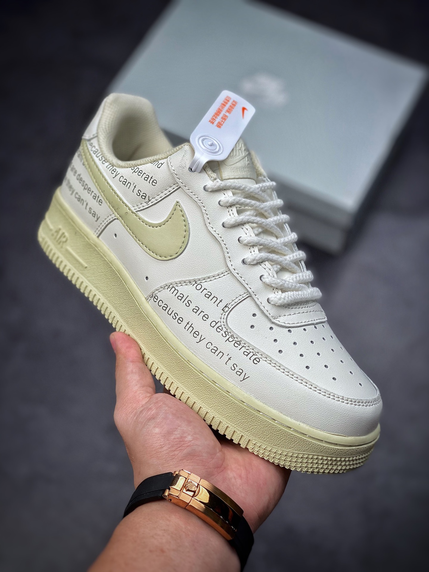 180 Nike Air Force 1 Low 07 米白字母DD8959-100