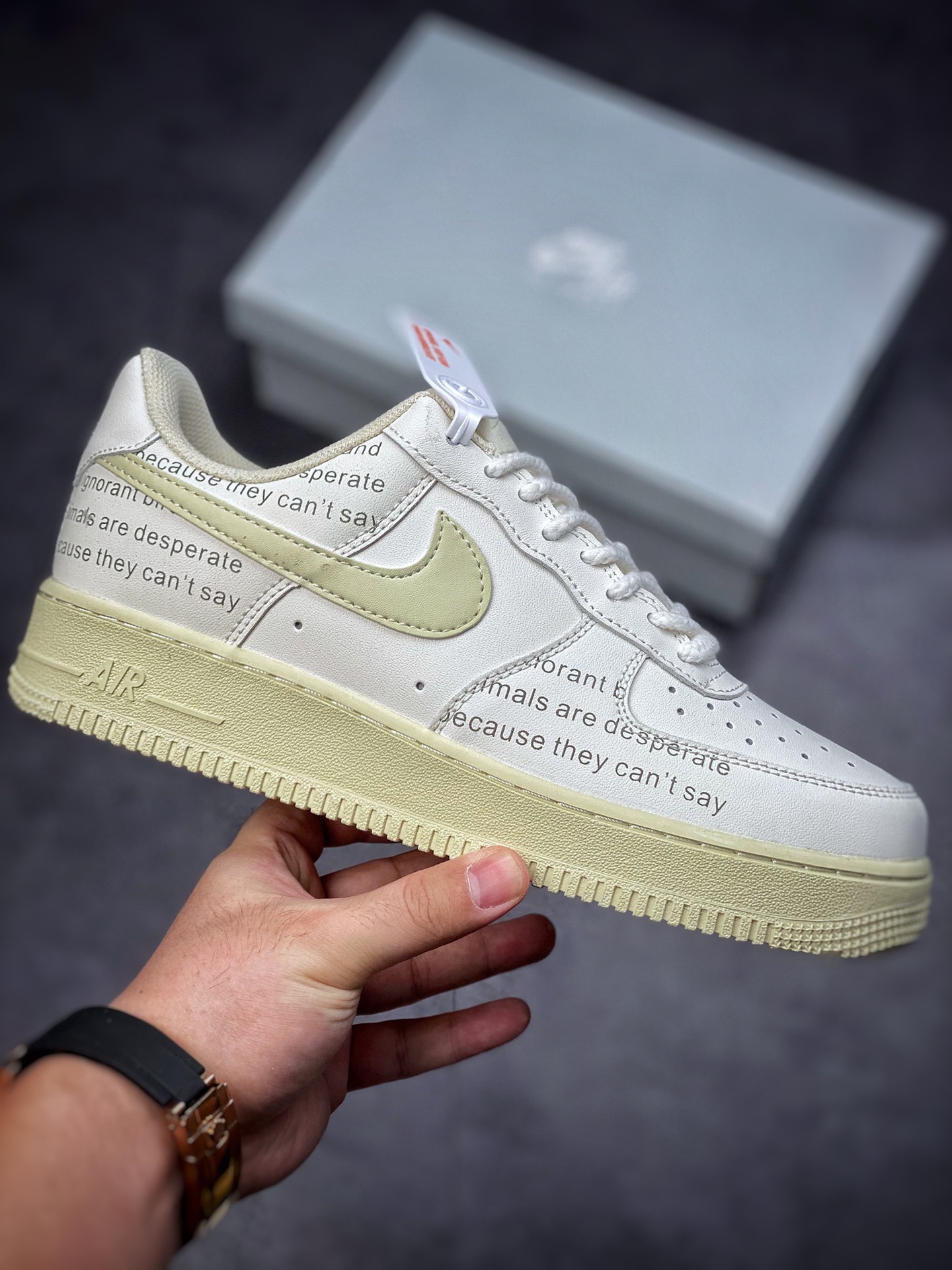 180 Nike Air Force 1 Low 07 米白字母DD8959-100