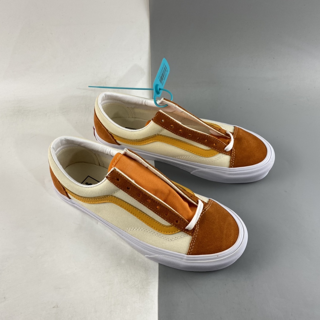 Vans Style 36 High Quality Orange Soda Series Vintage Vulcanized Plate Shoes VN0A3DZ3VXY