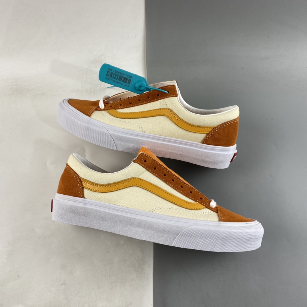 Vans Style 36 High Quality Orange Soda Series Vintage Vulcanized Plate Shoes VN0A3DZ3VXY