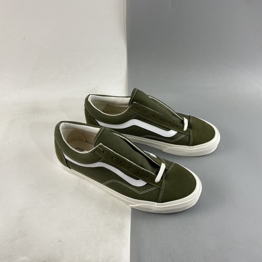 Vans Vault OG Style 36 Lx Suede Olive Green Low Top Casual Sneakers VN0A3AUURY6