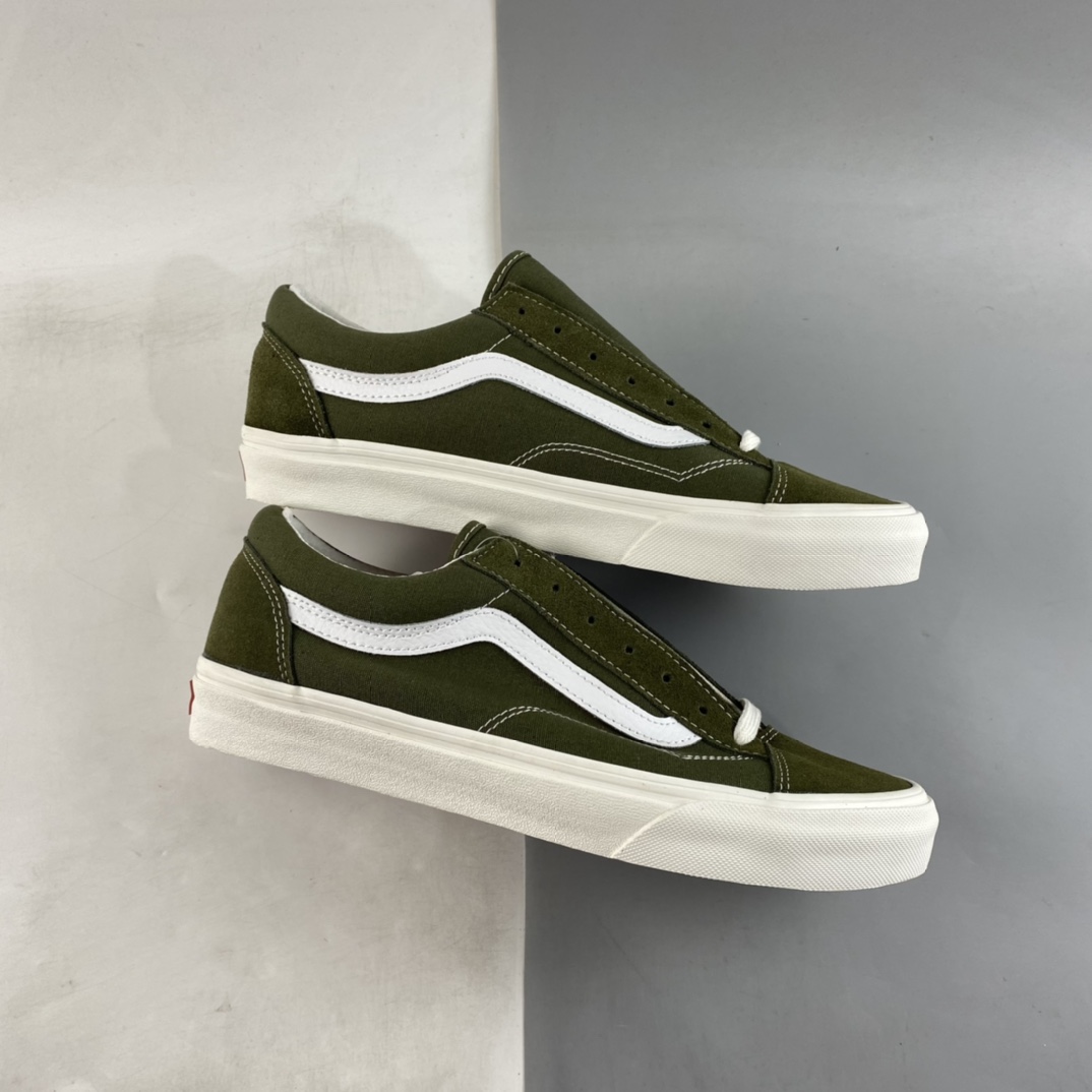 Vans Vault OG Style 36 Lx Suede Olive Green Low Top Casual Sneakers VN0A3AUURY6