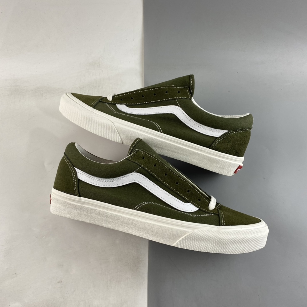 Vans Vault OG Style 36 Lx Suede Olive Green Low Top Casual Sneakers VN0A3AUURY6