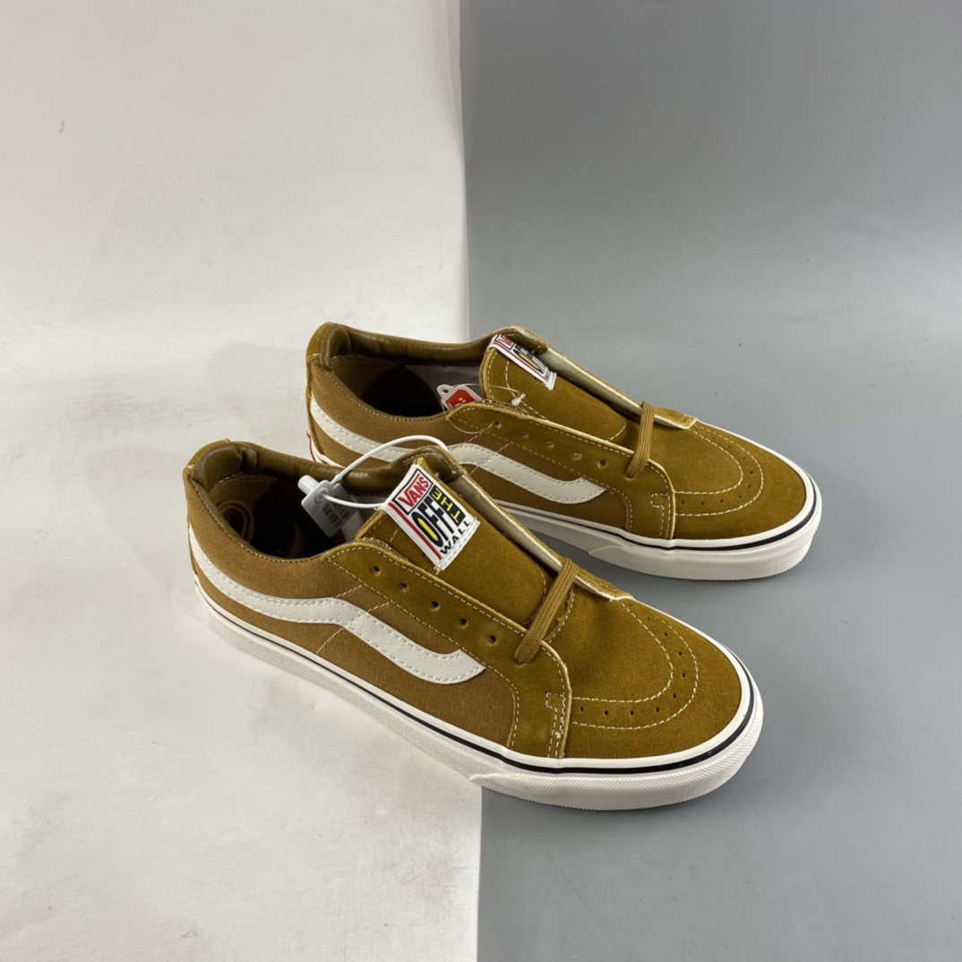 P150 Vans Sk8-Low 范斯2022春夏新款复古棕黄色低帮情侣运动休闲滑板鞋 VN0A4UWIA0T