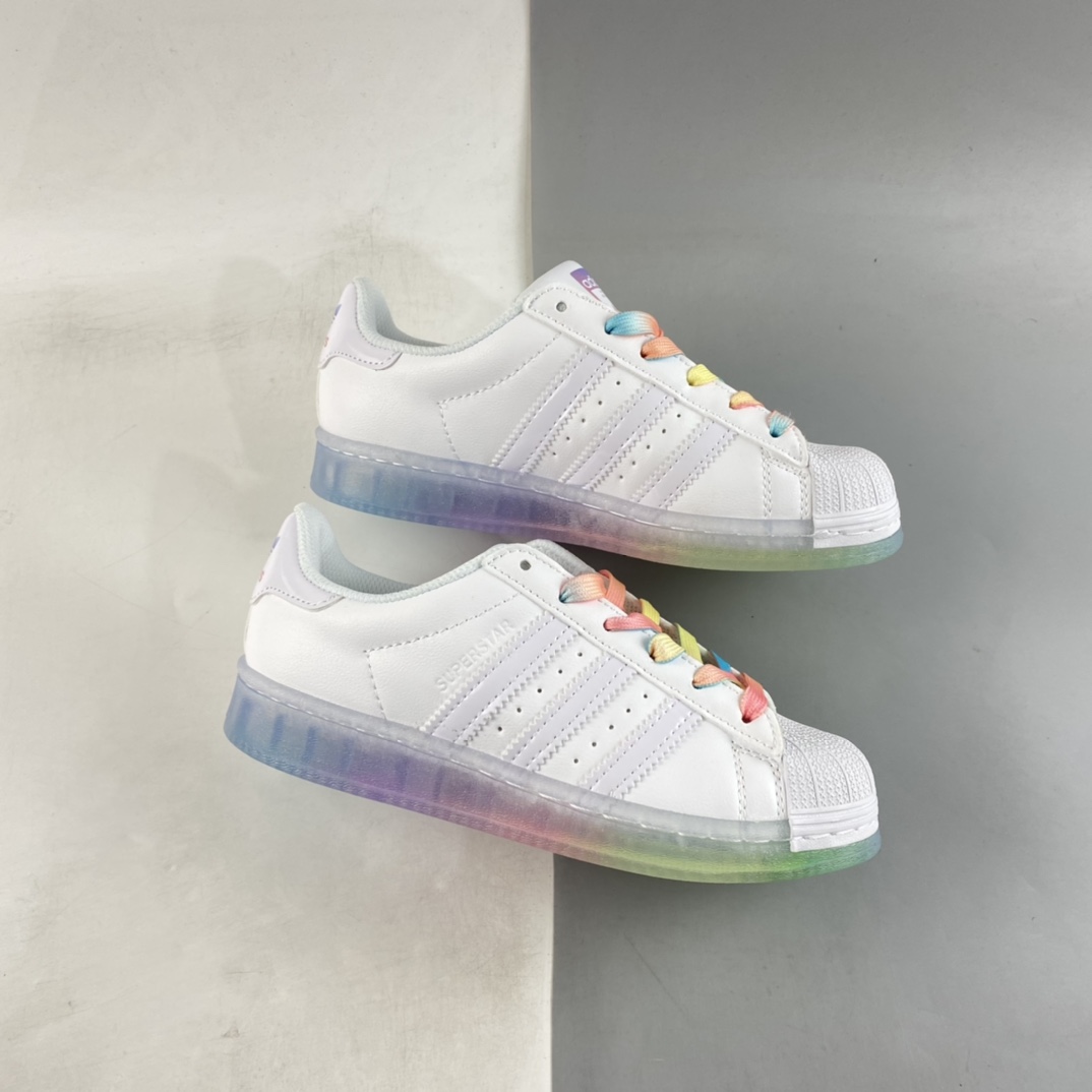 Adidas Originals Superstar Clover Rainbow Shell Head Casual Shoe Board Shoes GW9682