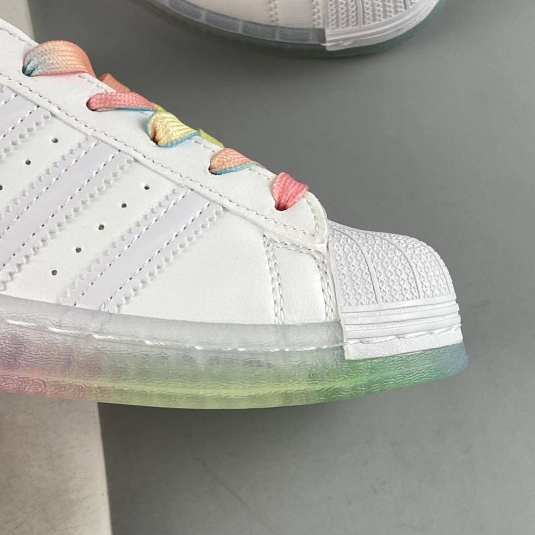 Adidas Originals Superstar Clover Rainbow Shell Head Casual Shoe Board Shoes GW9682